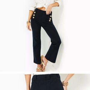 Lilly Pulitzer Size 8 Parrish Bi-Stretch Crop Flare Pant inseam 28”